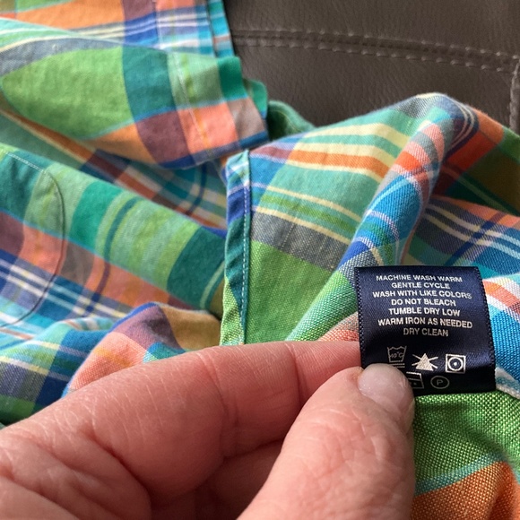 LINCS Madras Plaid Linen Summer SS Shirt Cool Cotton Casual Comfort Green XXL - Picture 8 of 10